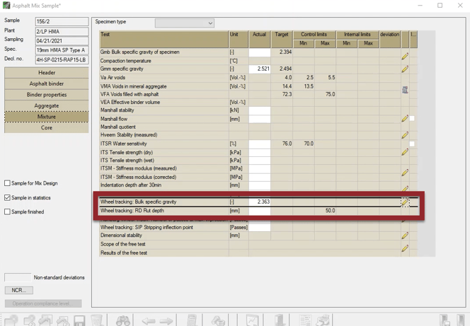 Hot Mix Asphalt Sample Software Visual 