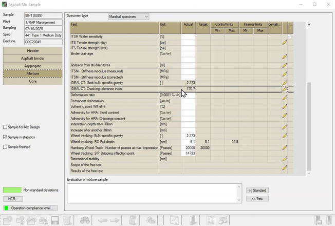 Sample Quality Control Data in Software