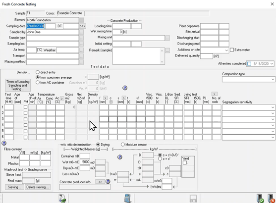 Concrete Quality Control Fresh Tests