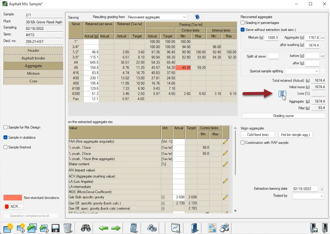 Calculation icon software example