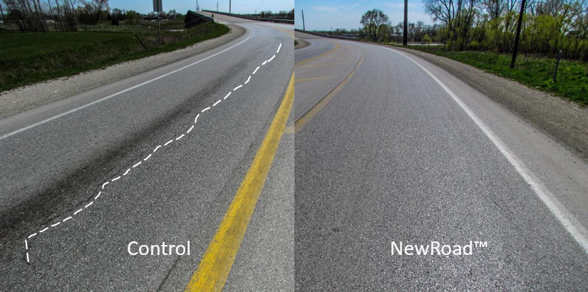 NewRoad vs control road visual comparison